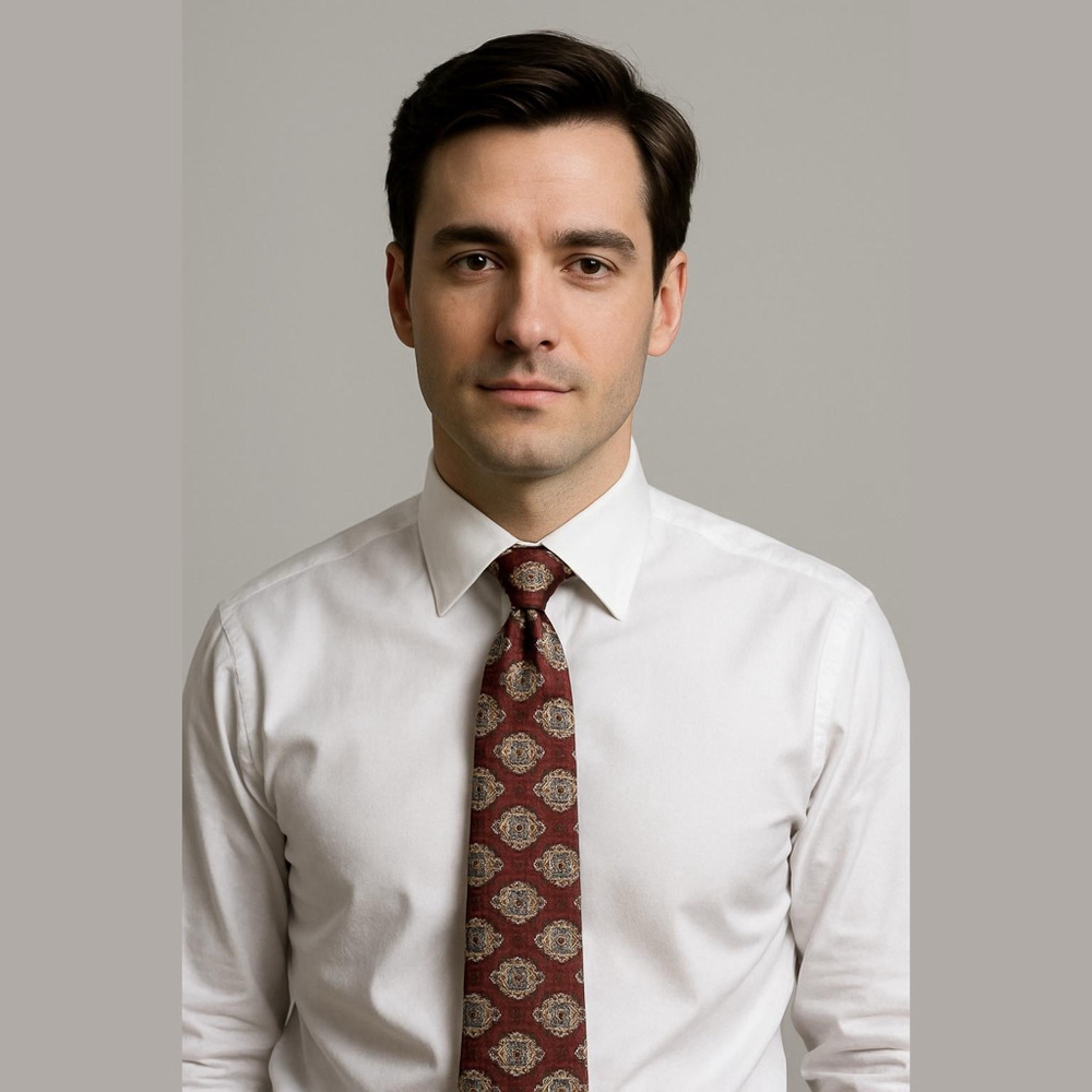 JG Hook Silk Paisley Necktie Red